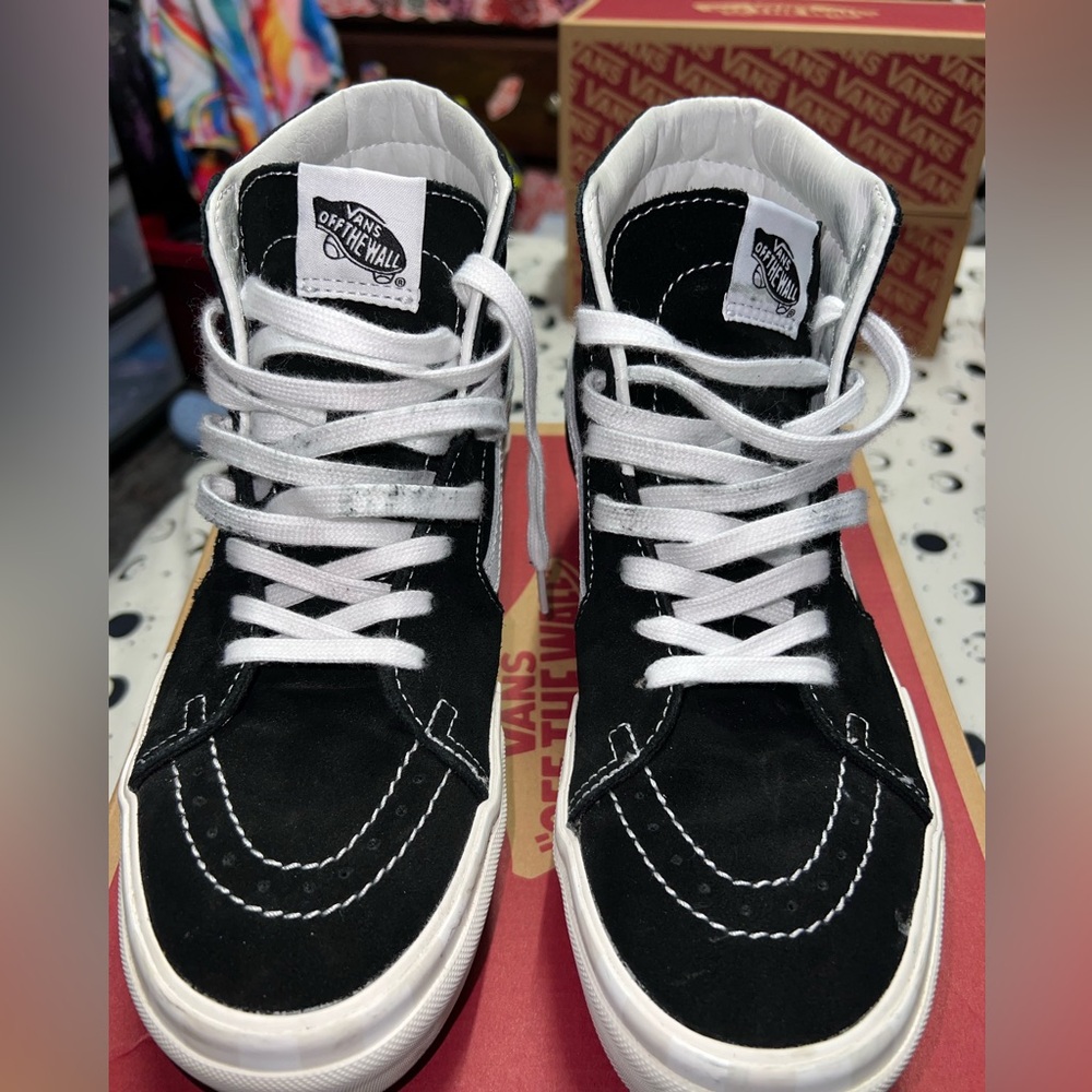 Black Hightop Stacked Vans